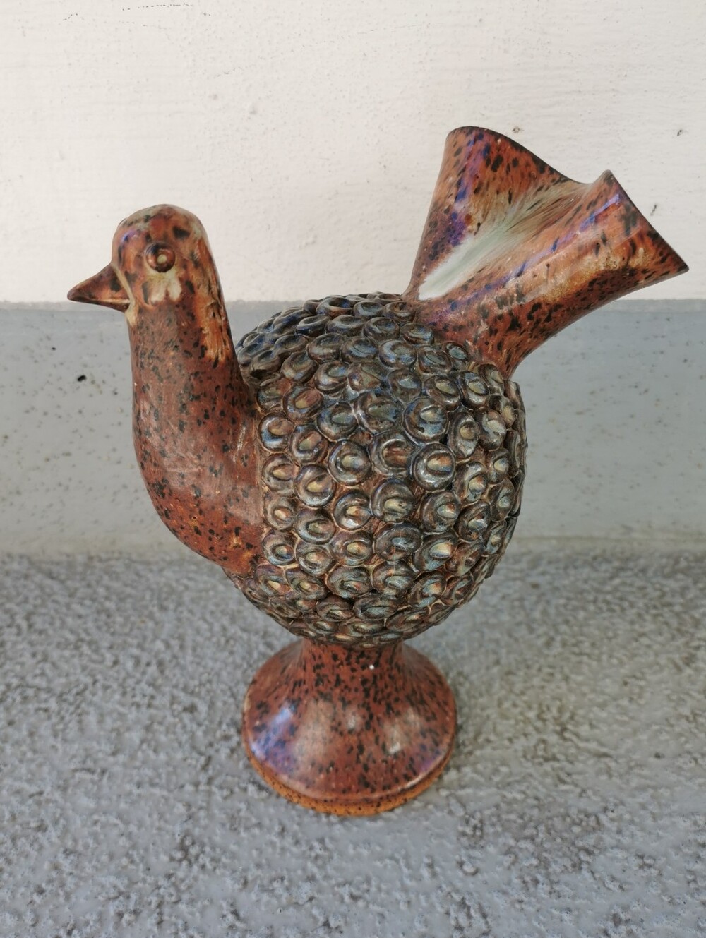 Vintage Gail Stewart Signed Studio Pottery Bird Sculpture